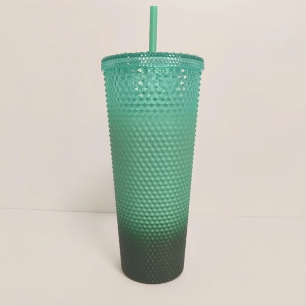 NEW Starbucks Diamond Texture Tumbler Venti 24 Oz Green Ombre Gradient 2022